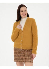 Resim Pierre Cardin Kadın Safran Hırka Triko 50290576-vr043 Safran 