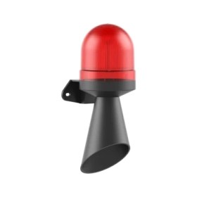 Resim Mesan Ø70 LED Multifonksiyon 10 Ses Borulu Elektronik Siren Duvar Montaj 