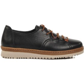 Resim Siyah Hakiki Deri Anatomik Kadın Casual Ayakkabı Z132 Z Siyah 