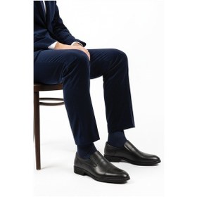 Resim Siyah Hakiki Deri Kaymaz Taban Erkek Klasik Ayakkabı 916 M Siyah 