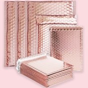 Resim 15/25 adet Holografik Gül Altın Kabarcık Posta Poşetleri, Su Geçirmez Kendinden Yapışkanlı Dolgulu Kargo Zarfları, Postalama, Paketleme, Küçük İşletmeler İçin Poli Kabarcık Poşetler 