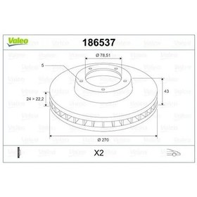 Resim Valeo 186537 Fren Diski On 5025611 5029816 95vx1125ba 2 Adettir 