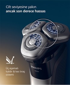 Resim Philips i9000 SkinIQ Islak&Kuru Tıraş Makinesi, 360 başlıklar, Şarj Standı, Çanta, X9002/30 