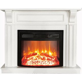 Resim Elektrikli Şömine Dekoratif Sütunlu Şömine Beyaz 1800W 