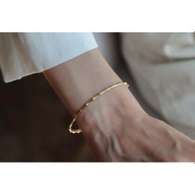Resim Reis Bone Bangle Sarı Altın 