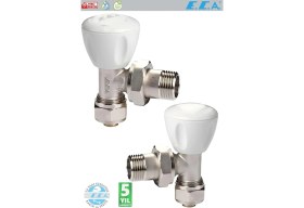 Resim E.C.A Eca Köşe Radyatör Vanası 2 Adet Pex Rv3 1/2''X16 mm 602120721 