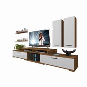 Resim Decoraktiv Flex 5d130 Mdf Tv Ünitesi Tv Sehpası - Ceviz - Beyaz 