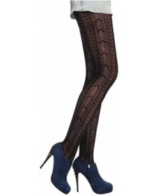 Resim Daymod Kadın Amatista Micro File Desenli Külotlu Çorap Kırmızı 