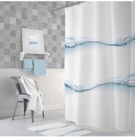 Resim Zethome Tropik Waterdrop Banyo Duş Perdesi Tek Kanat 1X180X200 