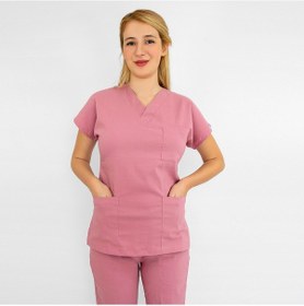 Resim Koyu Pudra Likralı Üst Forma 