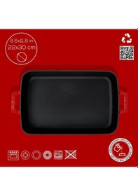 Resim Lava Fırın Tepsisi Dikdörtgen Kırmızı 22 X 30 Cm Diğer 