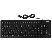 Resim 105 Tuş İspanyolca Usb Kablolu Silikon Klavye Katlanabilir Yumuşak Silikon Su Geçirmez Klavye Masaüstü Bilgisayar Dizüstü Bilgisayar İçin 
