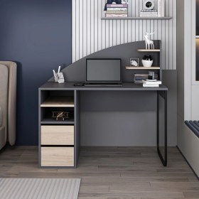 Resim Mirel Çalışma Masası - Antrasit/derin Sepet Çok Renkli 