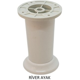 Resim River Ayak, Plastik Mobilya Ayağı, 10 Cm, Vidalar Dahil, Beyaz Beyaz 