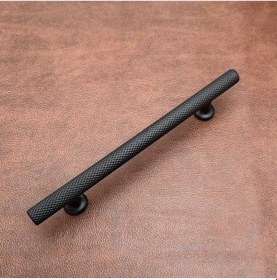 Resim Mobilya Dolap Kulpu Mutfak Çekmece Kulpu Çizgili Doruk Mat Siyah 224 Mm 10 Adet 