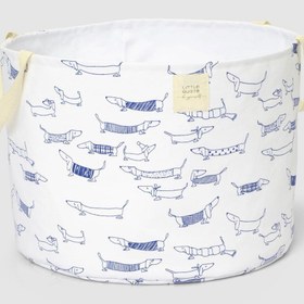 Resim Organik Pamuk Büyük Boy Saplı Oyuncak Sepeti Paw 25x35 cm. - Paw / 35x25 cm 