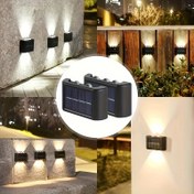 Resim 6 LED Güneş Duvar Lambası - IP44 Dış Mekan Bahçe ve Villa Peyzaj Aydınlatması, Pil, Yarı-Flush Montaj ile Akrilik Gölgelik, Sıfır Kablolama Gerektirmez, Patio, Koridor ve Yol için Mükemmel, Güneş Duvar Lambası, Patio Aydınlatması, Modern Aydınlatma, Dayanıklı Plastik Gövde 