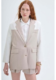 Resim Quzu Bej Kadın Blazer Ceket Ckt00010 Bej 