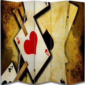 Resim Şans Temalı Özel Tasarım Paravan Room Divider 180 x 200 cm 
