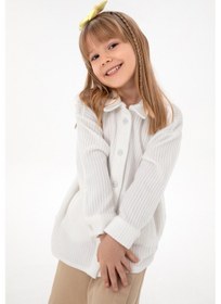 Resim U.S. Polo Assn. Kız Çocuk Krem Örme Gömlek 50298186-VR071 