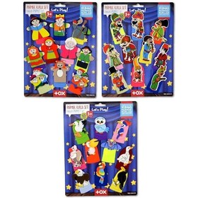 Resim 3 Set - 30 Parça Hacivat Karagöz , Masal Kahramanları Ve Uçan Hayvanlar Parmak Kukla T224 T225 T222 
