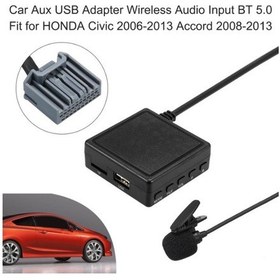 Resim Honda Civic 06-13 Accord Sku8 Crv Bt 5.0 Mikrofonlu Aux Adaptörü 