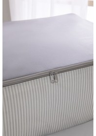 Resim Ocean Home Textile Mega Boy Gri Çizgili Stuff & Things Baza Altı Hurç 74 x 46 x 22 cm 