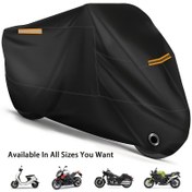 Resim Yansıtıcı Şeritlerle Motosiklet Örtüsü, Tam Kapsama 190T Polyester Taffeta Elektrikli Araç Örtüsü. 