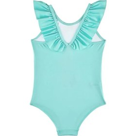 Resim Slipstop Turkuaz Kız Çocuk Baskılı Mayo Tiny Swimsuit 