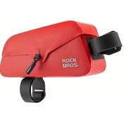 Resim Boatshop1 Mtb Yol Bisikleti İçin Taşınabilir Ön Çerçeve Paketi İle Bisiklet Manyetik Kapak Üst Tüp Çantası Kayışlar 1 Kırmızı Altın 