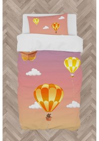 Resim Mekta Home Bebek Ve Çocuk Odası Balon Ve Tavşan Desenli Nevresim Takımı 