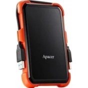 Resim Apacer AC630 Siyah-Turuncu 2 Tb Askeri Sınıf Darbeye Dayanıklı 2.5" USB 3.1 Taşınabilir Harddisk (AP2TBAC630T-1) 