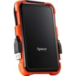 Resim Apacer AC630 Siyah-Turuncu 2 Tb Askeri Sınıf Darbeye Dayanıklı 2.5" USB 3.1 Taşınabilir Harddisk (AP2TBAC630T-1) 