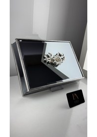 Resim Aynalı Kutu Gondol Şekerlik Sunumluk Söz Nişan Kız İsteme Çikolatalık Dekoratif Obje Biblo Süs Eşya 43 Gümüş 