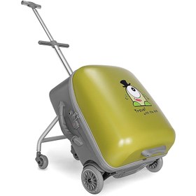 Resim Tucklebery Oturaklı Gezgin Çocuk Valizi - Yeşil - Yeşil / Standart 