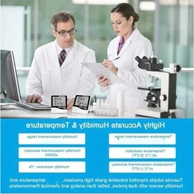 Resim Hakay Dijital Termometre Higrometre, Büyük LCD Ekran, Iç Mekan Kullanımı 