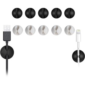 Resim COZY SENSE Kablo Sabitleyici Çalışma Masa Altı Düzenleyici Klips Şarj Veri Mouse Kablo Saklayıcı Tutucu 