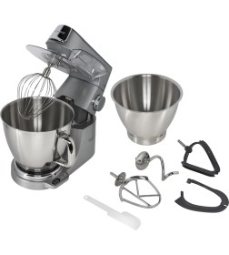 Resim Esmo Home Kenwood Titanium Chef Baker Xl Mutfak Şefi Gümüş KVL85.004SI - Stand Mikser, Hamut Yoğurma Makinesi, Entegre Tartı, 1200 Watt, Sıçrama Önleyici Kapak, 4 Hazne Içi Aparat 