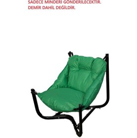 Resim Bahçe Sandalyesi Asma Minder Sadece Minderidir. Demiri Gönderilmeyecektir Yeşil 