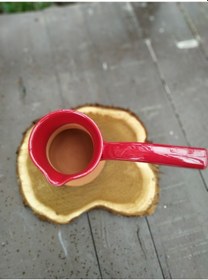 Resim Pişmiş Topraktan Türk Kahvesi Cezve İçi Sırsız Naturel Boğaz Kıs 