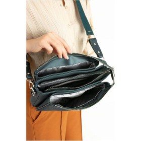 Resim Just Polo Kadın Günlük Kullanıma Uygun Lakos Ayarlanabilir Askılı Şık Omuz Çantası Ebat: 21 X 28 Cm Yeşil 