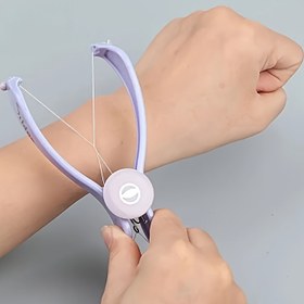 Resim 1 Adet Yüz Tüyü Temizleme Aparatı, Kadınlar için Ağrısız Cilt İpi Çekme Aracı ile Tıraş Cımbızı, Yanaklar, Kaş ve Çene için Yaylı Waxing Aleti 