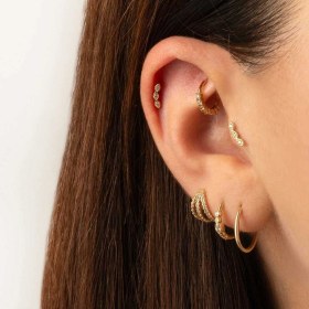 Resim Cherry By Özkonak Üç Yaprak Tragus Piercing Sarı 
