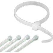 Resim SNR Beyaz Plastik Kablo Bağı Plastik Kelepçe 8MMX30Cm 100 
