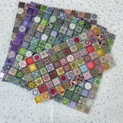 Resim 144 Parça 3D Dokulu Cam Mozaik Karolar - 29.97x29.97 cm Kare Mandala Desenli, Canlı Renkler Mutfak Tezgahı Arka Paneli, Banyo Lavabosu ve Kapı Çerçeveleri için, DIY El Sanatları Malzemeleri, Dekoratif Fayanslar, Karmaşık Desenler, El Yapımı Mozaikler, Kendin Yap El İşi Materyalleri 