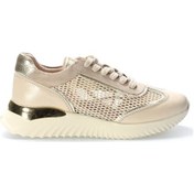 Resim Hakiki Deri Kadın Casual Ayakkabı 757za25076 Bej Altın Bej - Altın 