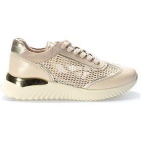 Resim Hakiki Deri Kadın Casual Ayakkabı 757za25076 Bej Altın Bej - Altın 
