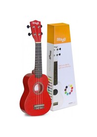Resim Stagg Us- Kırmızı (Soprano Ukulele Red+bag) 