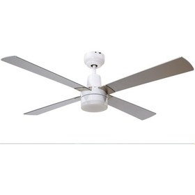 Resim Alsanfan Pilot Beyaz Motorlu Gri Kanatlı Aydınlatmalı Tavan Vantilatörü 