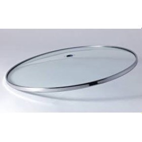 Resim Cam Tencere Kapaği-Cam Kapak Tüm Tencere Ve Tavalar Için 28 Cm 